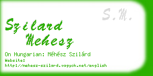 szilard mehesz business card